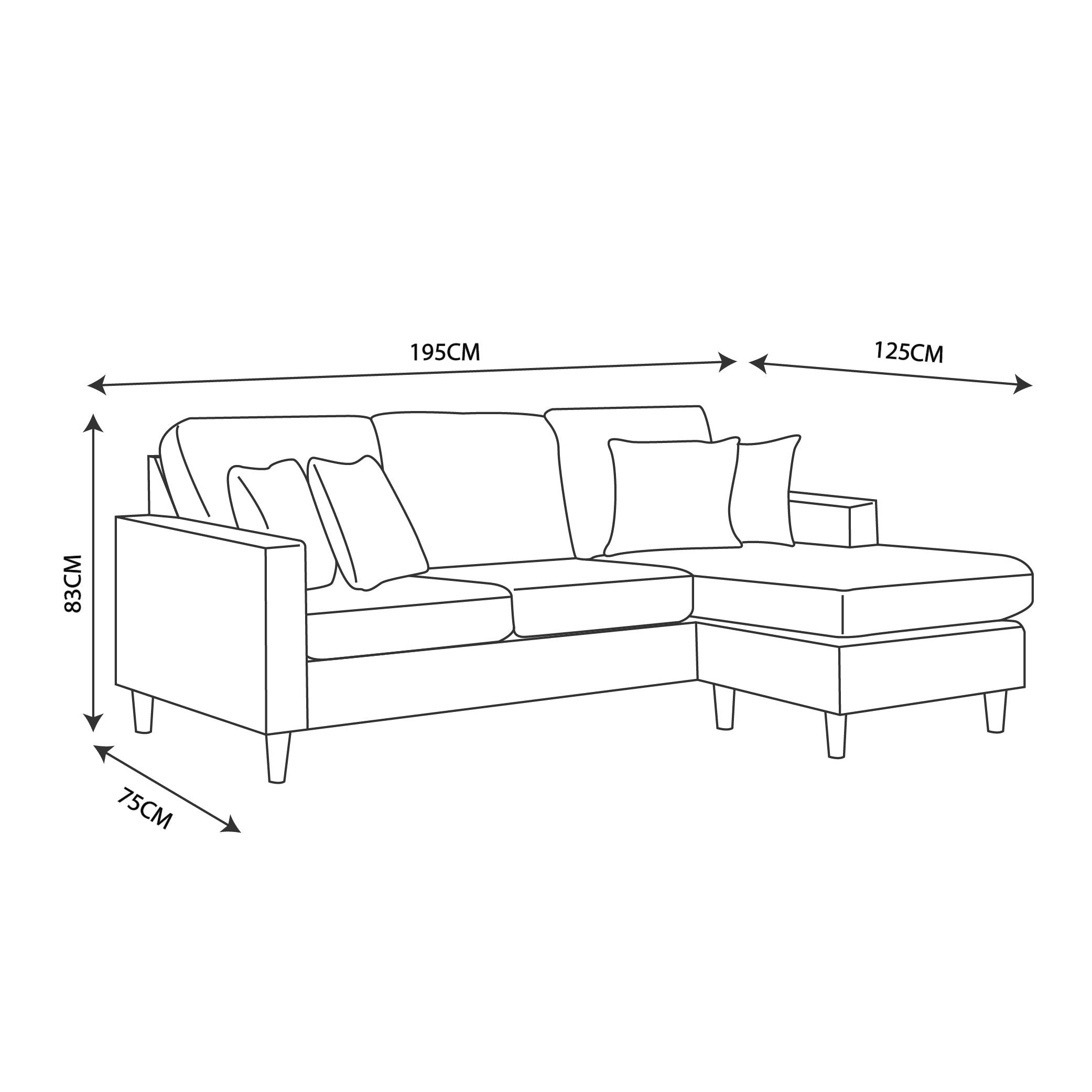 Seccional Bergen Intercambiable. Tela Gris – Zoy Home