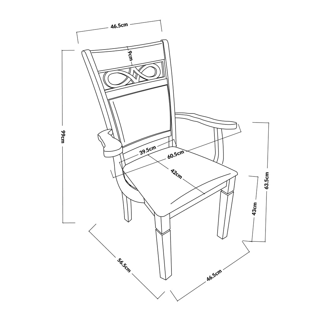 Juego de Comedor Capri PU, 4 Sillas 2 Sitiales. Madera