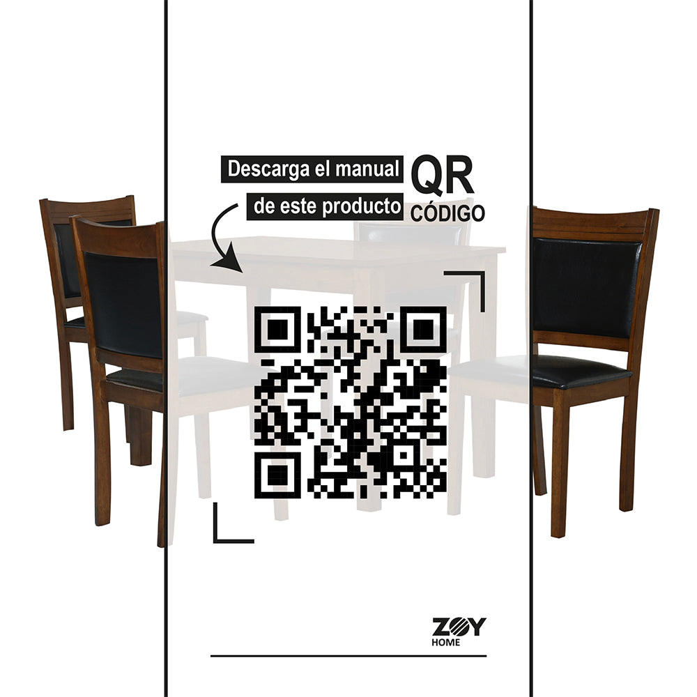 Juego de Comedor Andros Extensible 4 Sillas