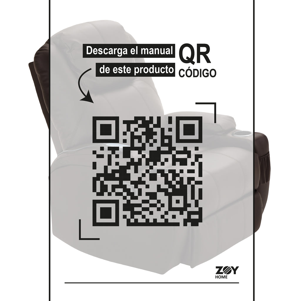 Bergere Lhasa Multifunción Mecedora y Giratorio con Masaje y Calor. PU Café