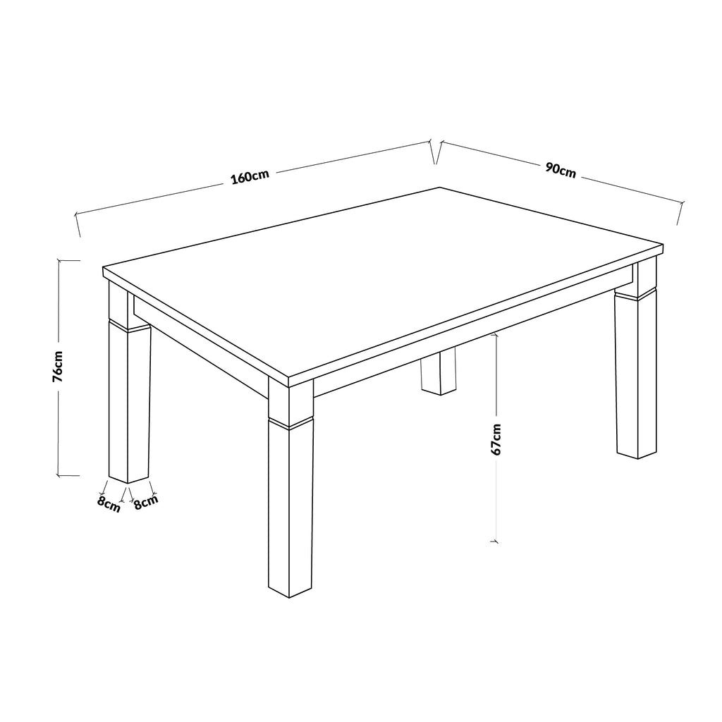 Juego de Comedor Capri PU, 4 Sillas 2 Sitiales. Madera