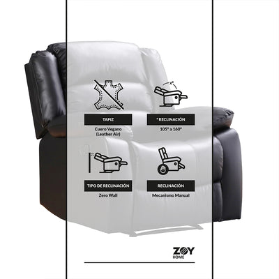 Bergere Bombay Leather Air Negro