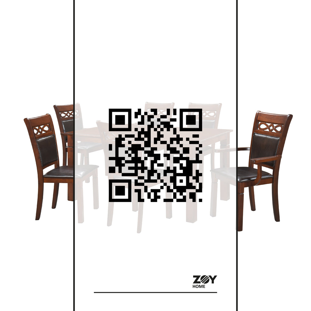 Juego de Comedor Capri PU, 4 Sillas 2 Sitiales. Madera