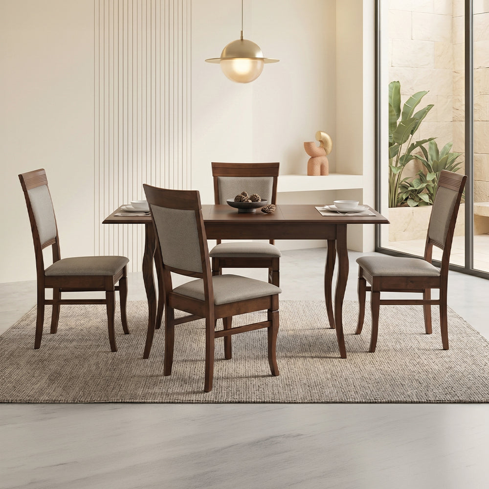 Juego de Comedor Santorini con extensión 4 Sillas