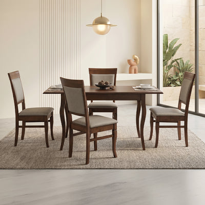 Juego de Comedor Santorini con extensión 4 Sillas