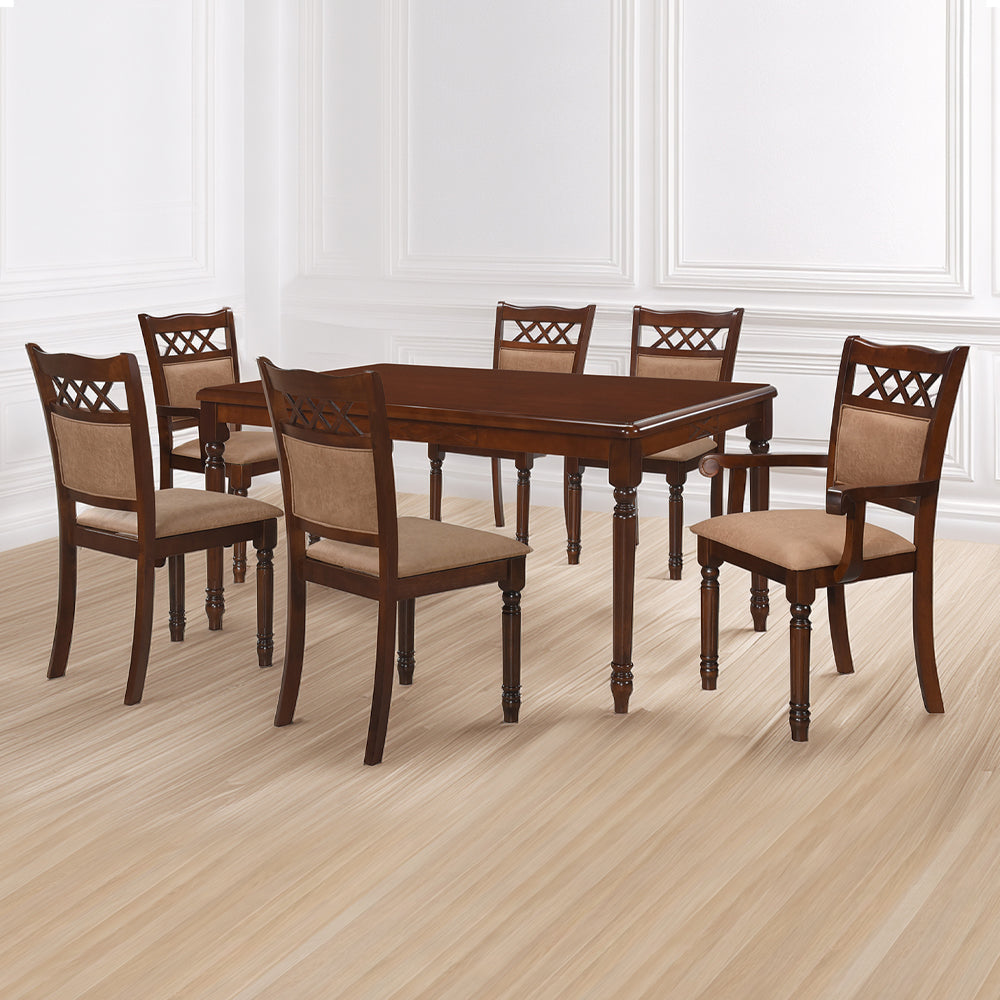 Juego de Comedor Mallorca, 4 Sillas 2 Sitiales. Madera