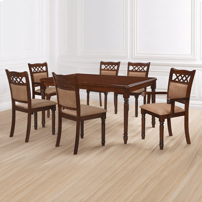 Juego de Comedor Mallorca, 4 Sillas 2 Sitiales. Madera