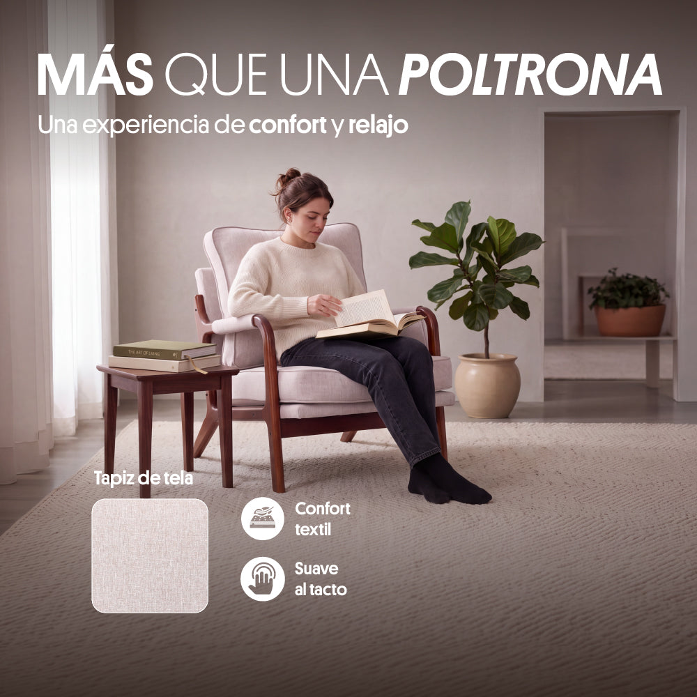 Poltrona Tela Beige. Helsinki
