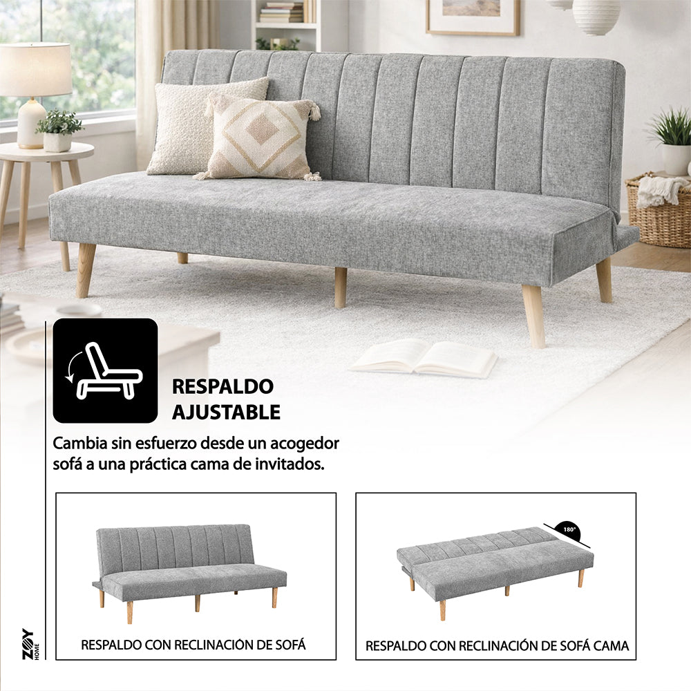 Futón Railay Tela Gris