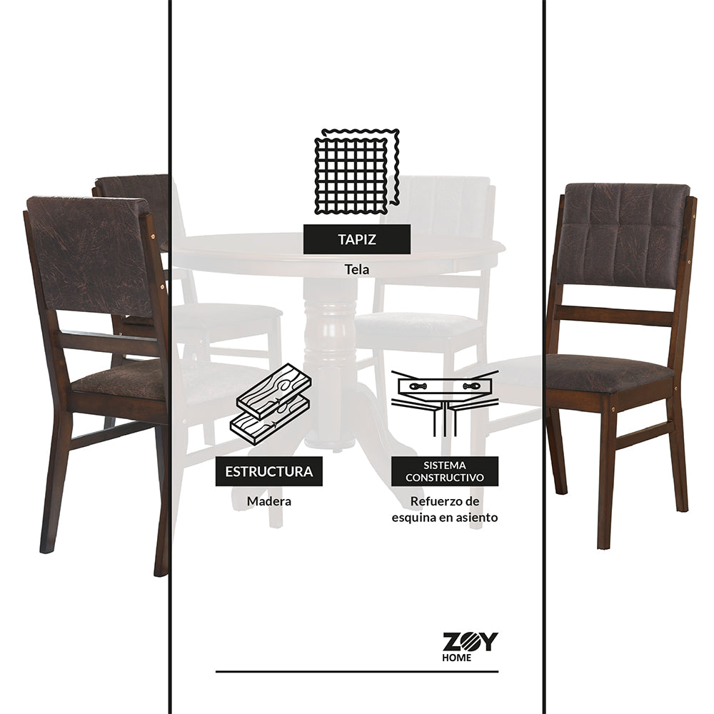 Juego de Comedor Rodas 1+4