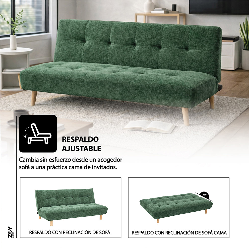 Futón Varkala Tela Verde