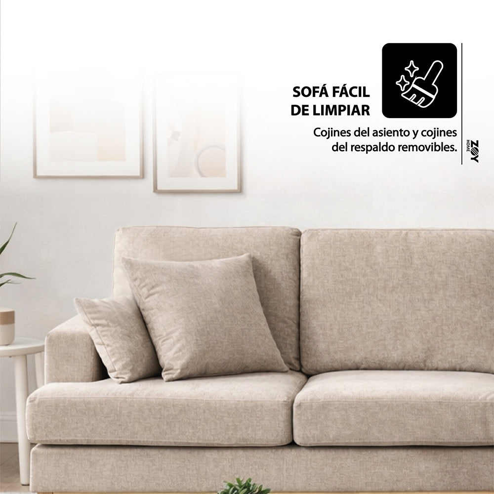 Sofá Seccional Evora Derecho Tela Beige