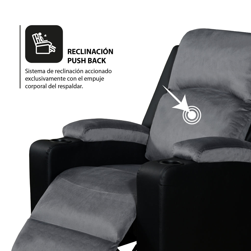 Bergere Dakar Mix Tela y PU Negro