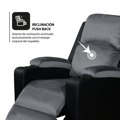 Bergere Dakar Mix Tela y PU Negro