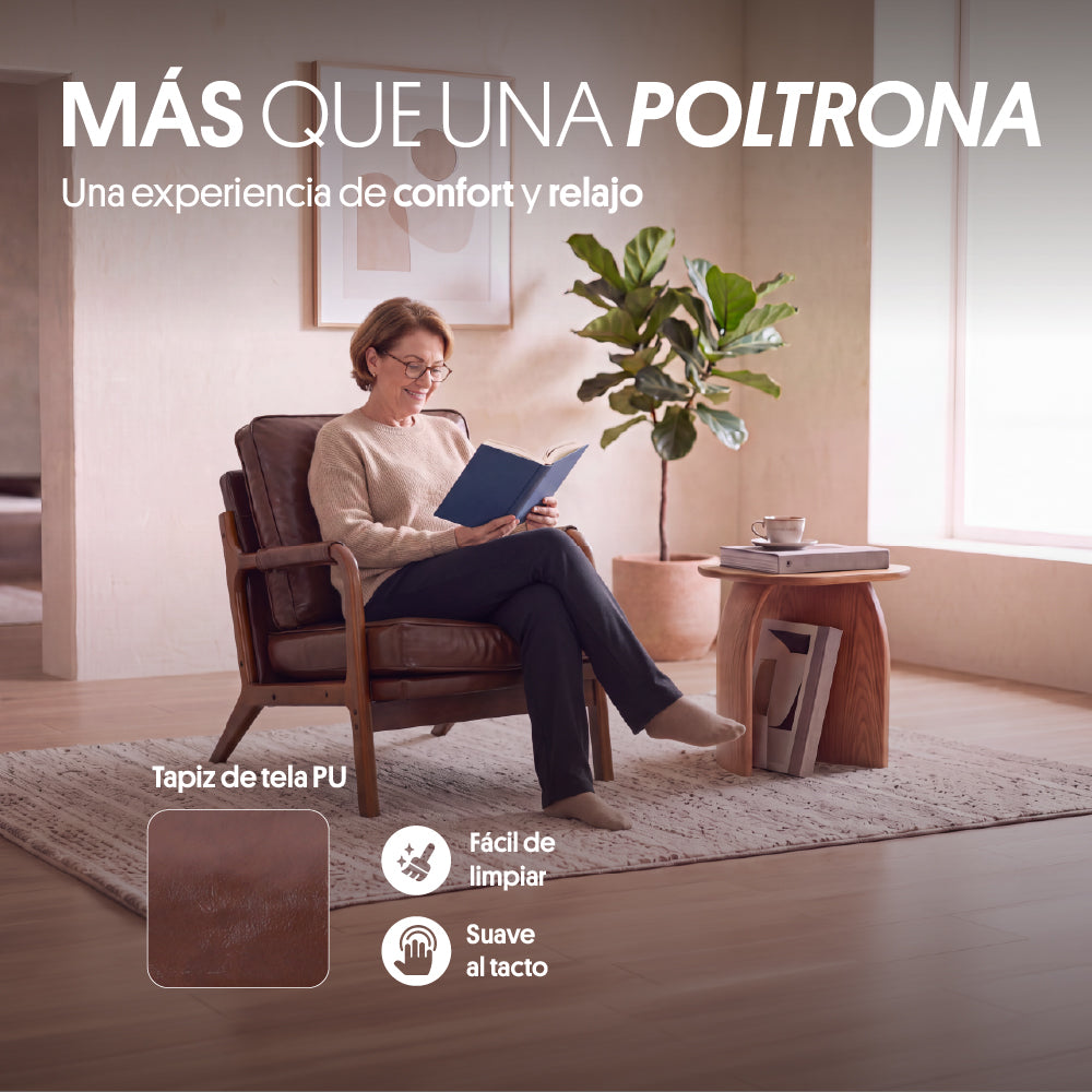 Poltrona Ecocuero Café. Helsinki