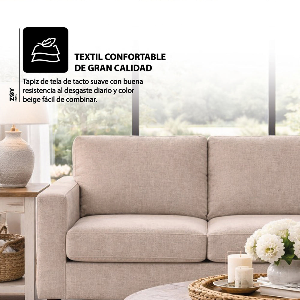 Sofá Bucarest Tela Beige