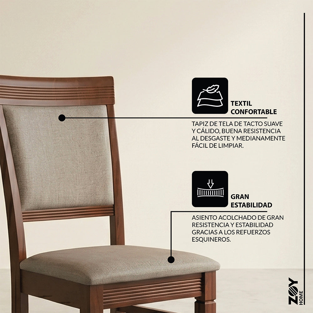 Juego de Comedor Santorini con extensión 4 Sillas