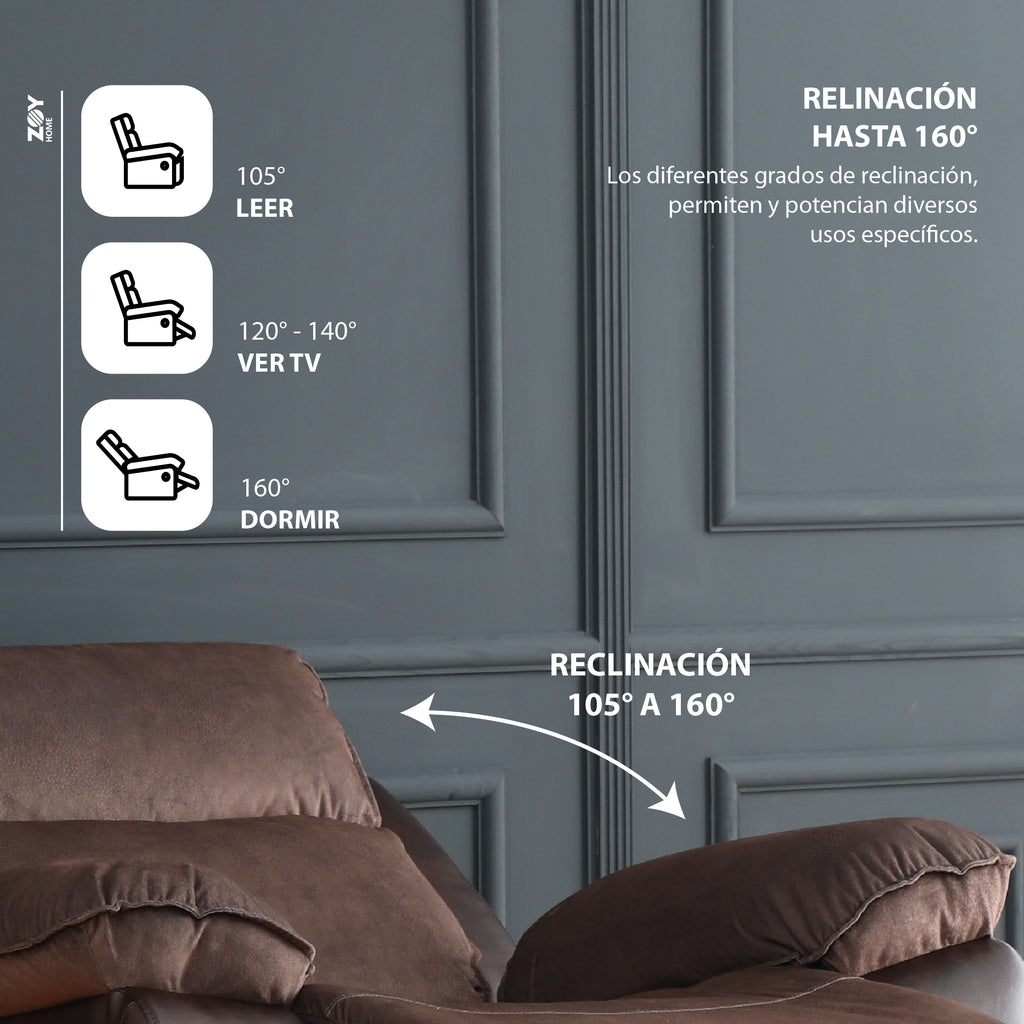 Bergere Brunei, Mecedora y Giratorio. Mix Tela y PU Café