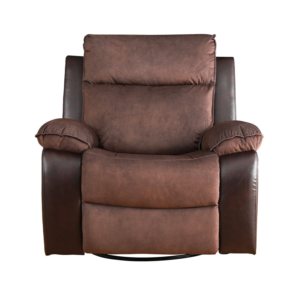 Bergere Brunei, Mecedora y Giratorio. Mix Tela y PU Café