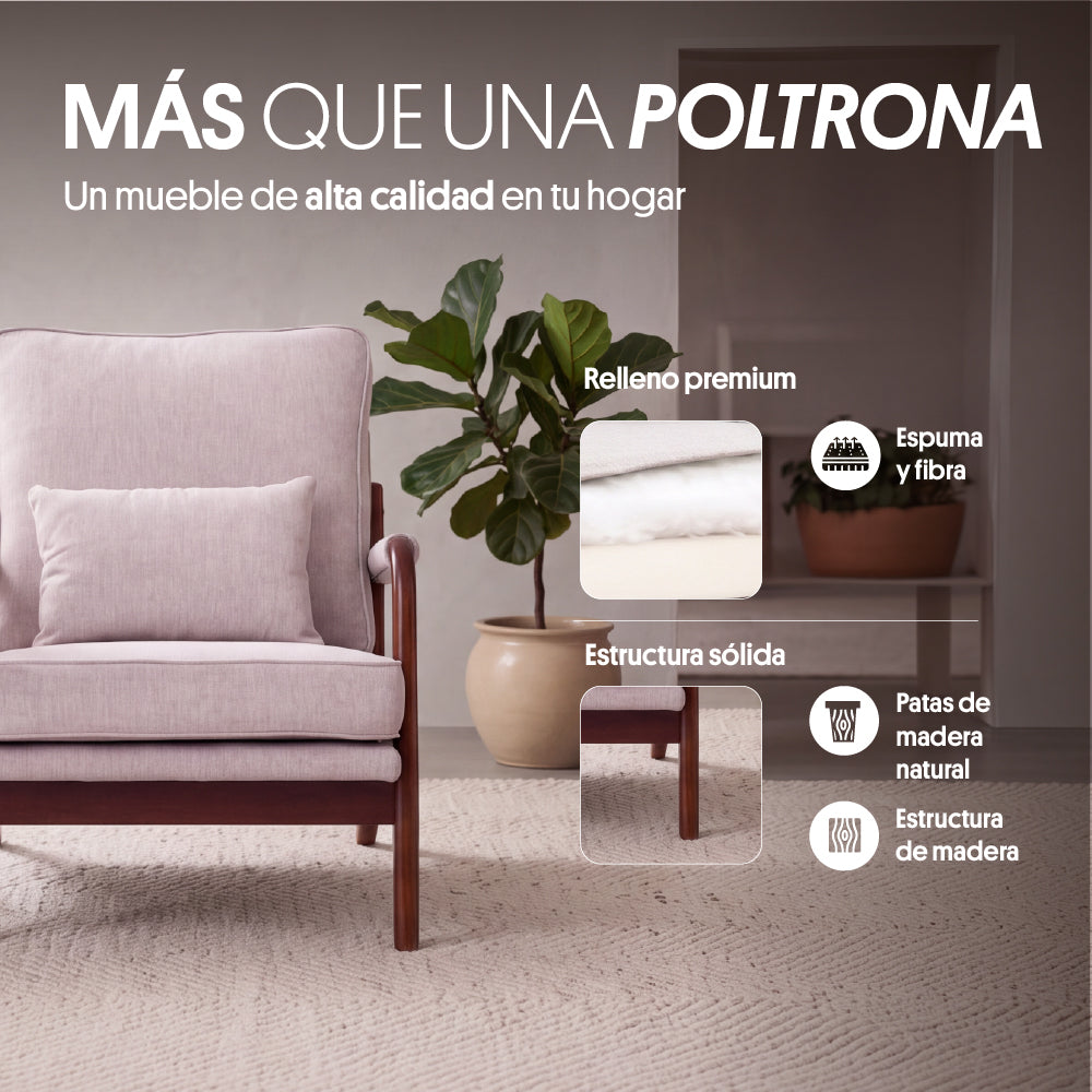 Poltrona Tela Beige. Helsinki