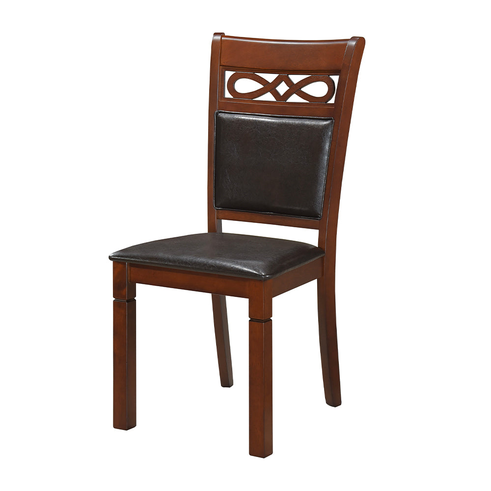 Juego de Comedor Capri PU, 6 Sillas 2 Sitiales. Madera