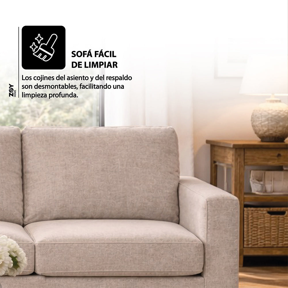 Sofá Bucarest Tela Beige