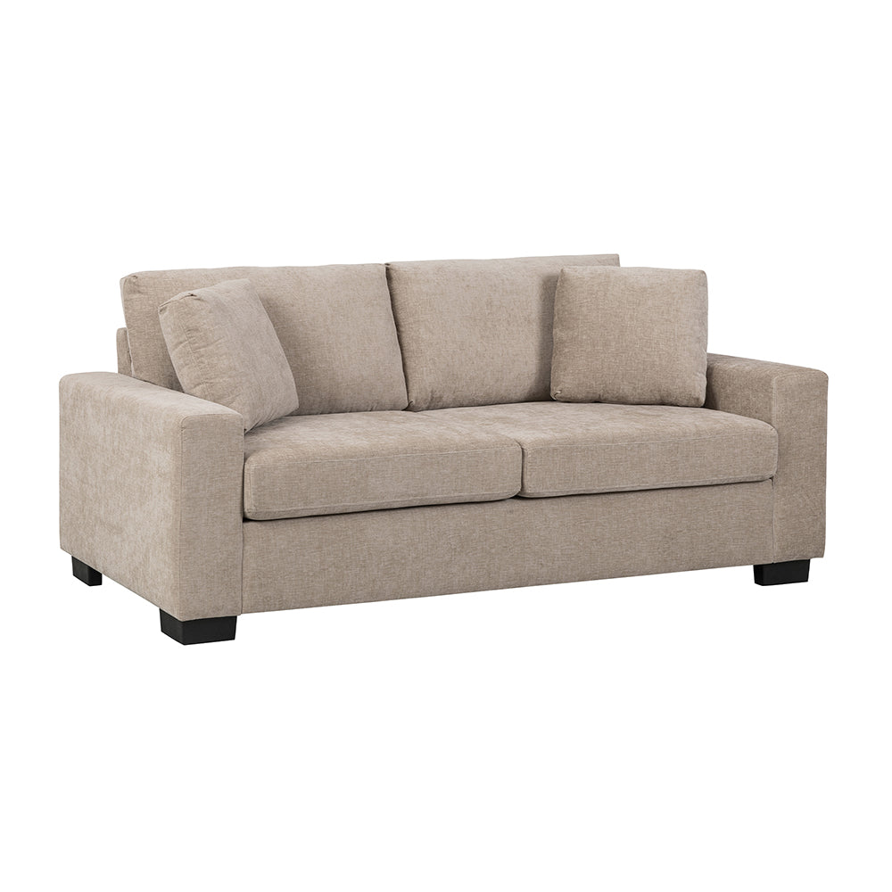 Sofá Malmo 3 Cuerpos Tela Beige