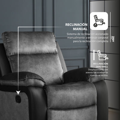 Bergere Brunei, Mecedora y Giratorio. Mix Tela y PU Negro