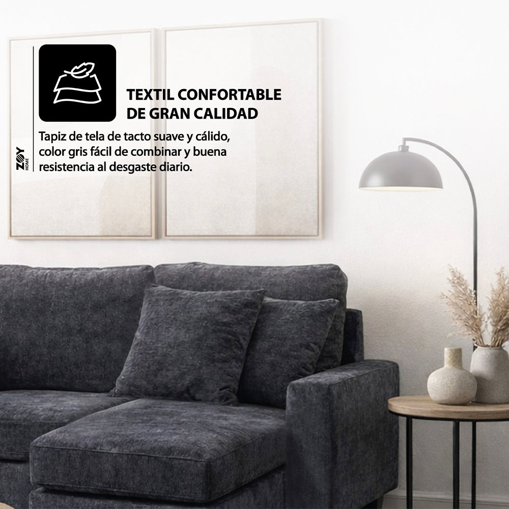 Seccional Bergen Intercambiable. Tela Gris