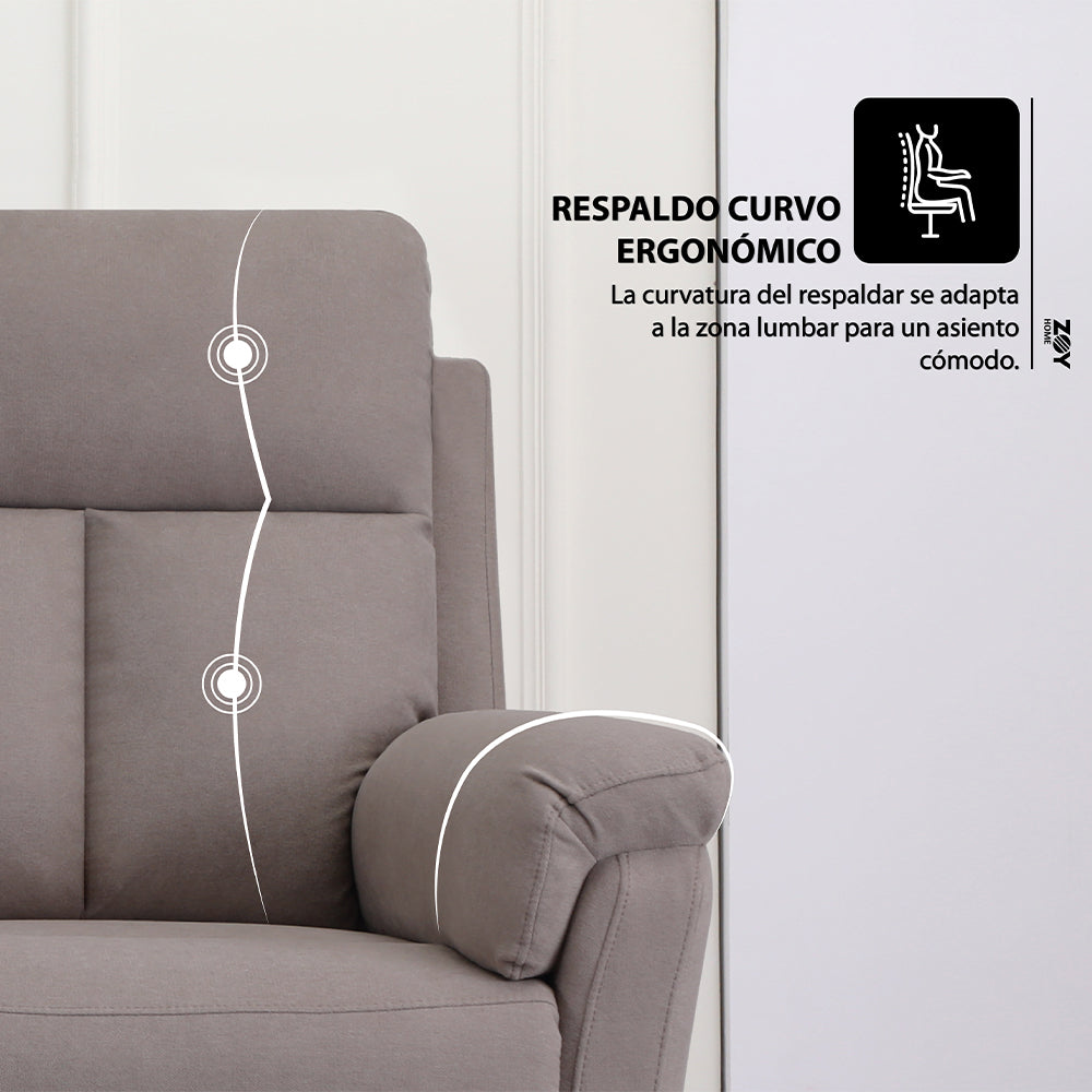 Reclinable 3c Beijing Tela Moka