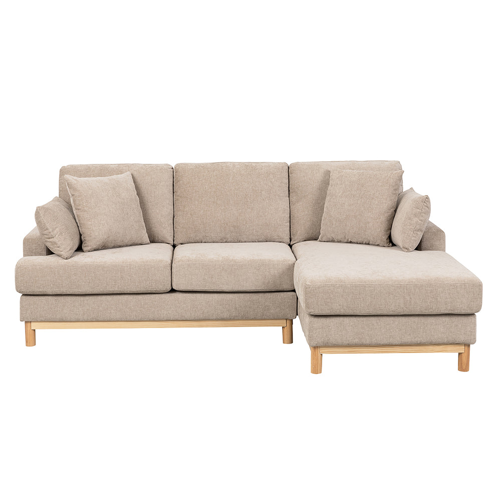 Sofá Seccional Evora Derecho Tela Beige