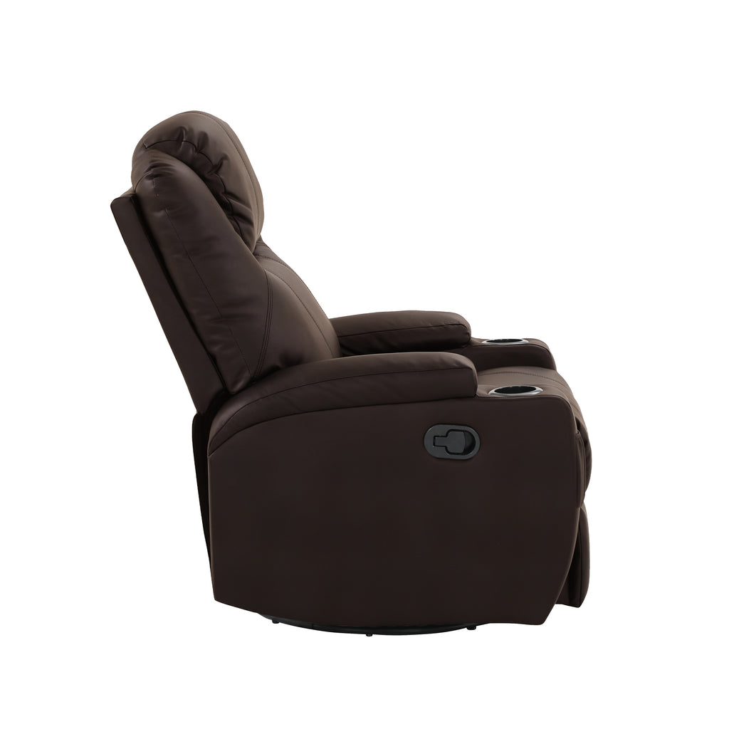 Bergere Lhasa Multifunción Mecedora y Giratorio con Masaje y Calor. PU Café