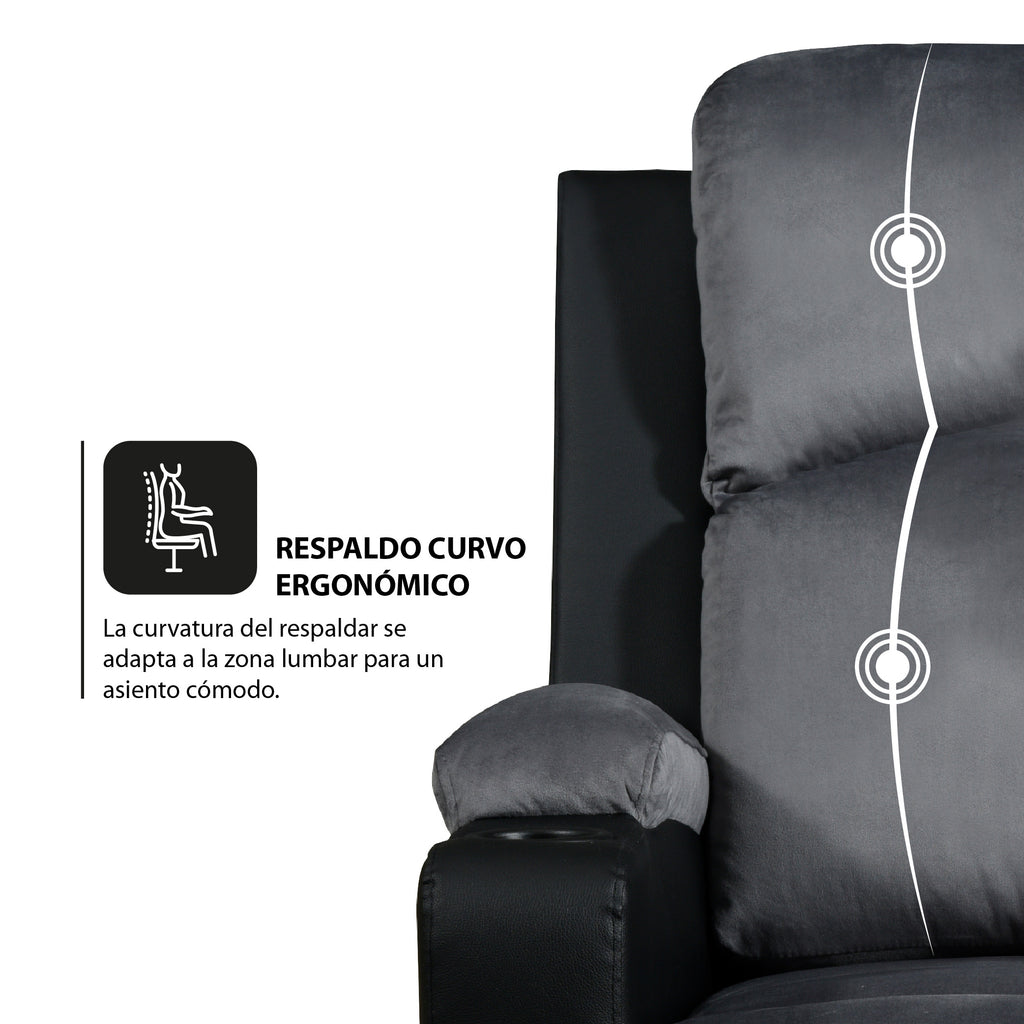 Bergere Dakar Mix Tela y PU Negro