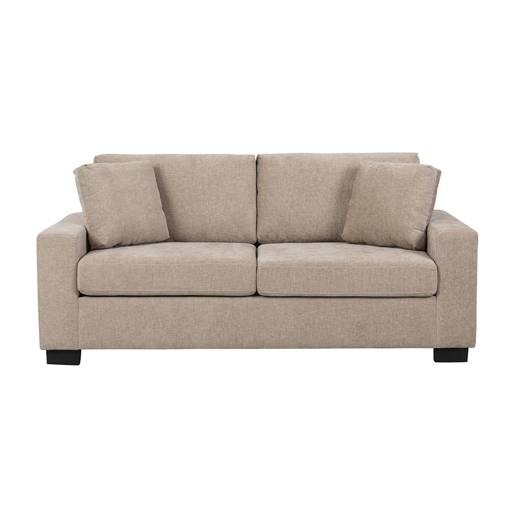 Sofá Malmo 3 Cuerpos Tela Beige
