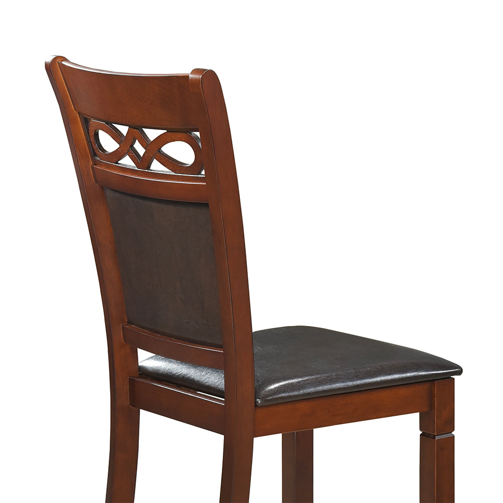 Juego de Comedor Capri PU, 6 Sillas 2 Sitiales. Madera