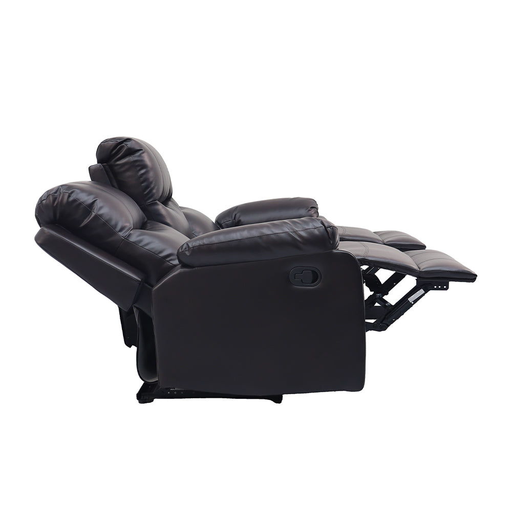 Reclinable 3 cuerpos Tabuk PU Café con Posavasos