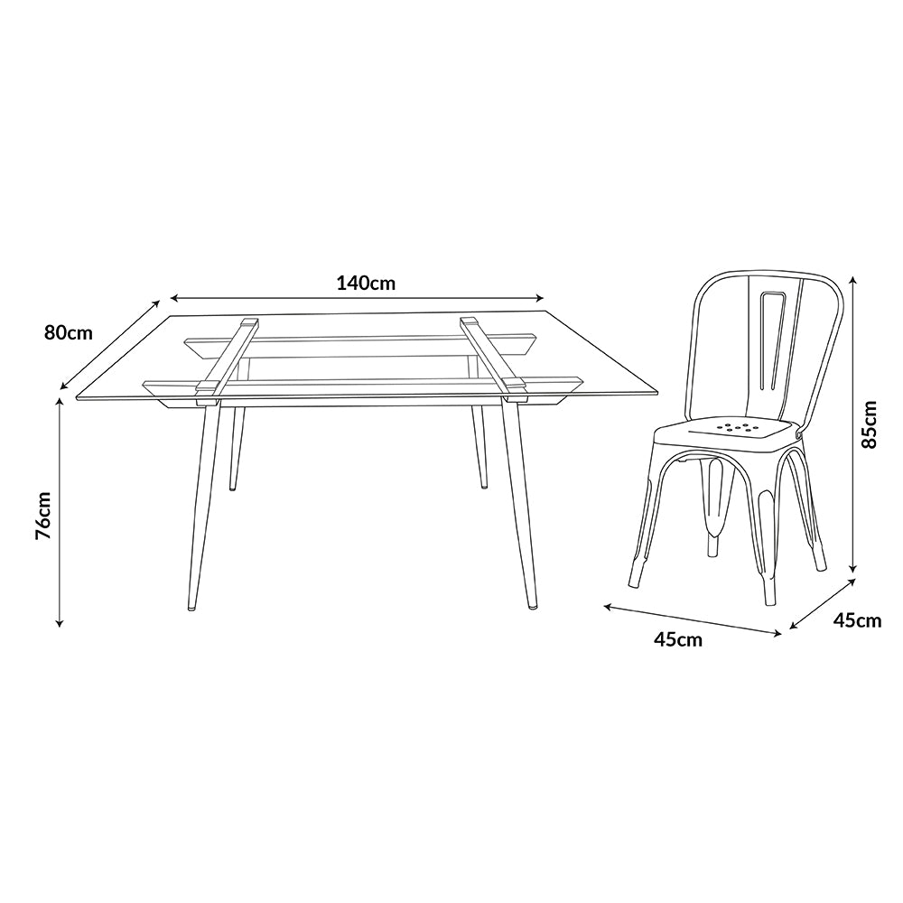 Juego de Comedor Mykonos 1+6