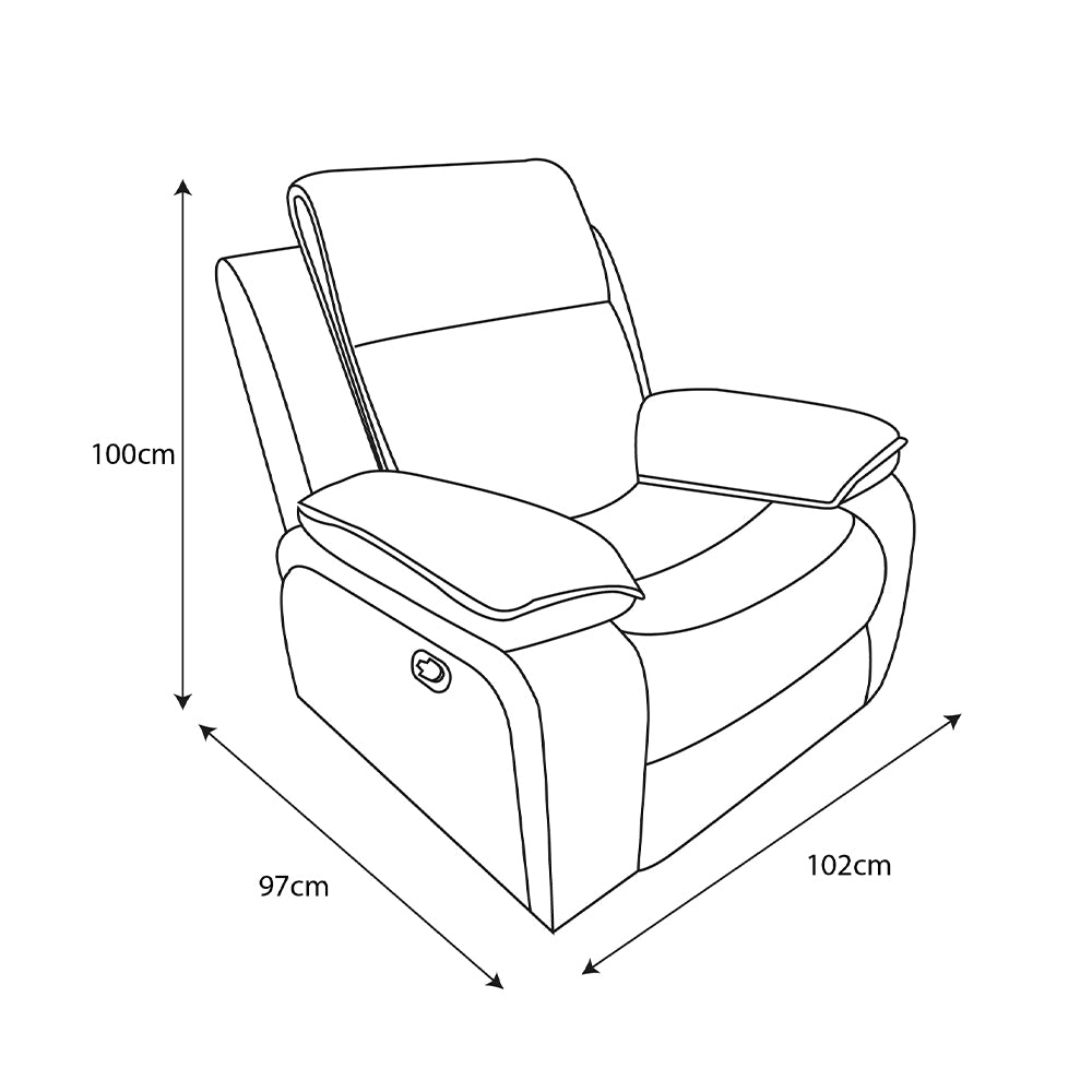 Bergere Brunei, Mecedora y Giratorio. Mix Tela y PU Negro