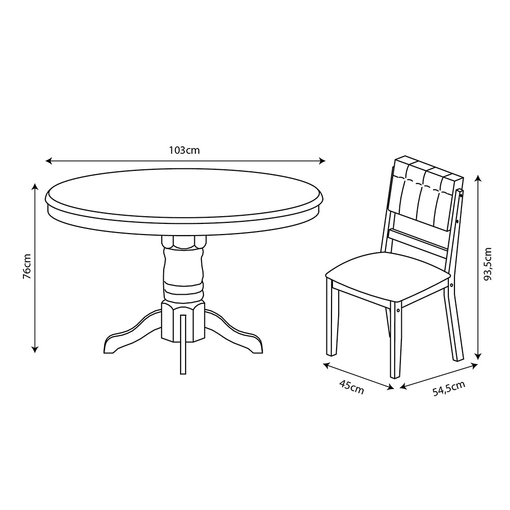 Juego de Comedor Rodas 1+4