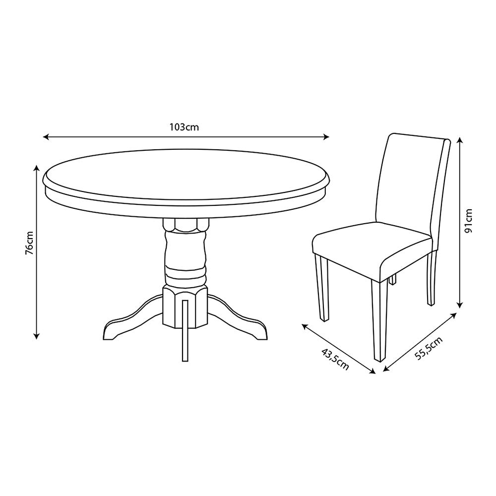 Juego de Comedor Phuket 1+4