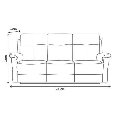 Reclinable 3c Beijing Tela Grafito