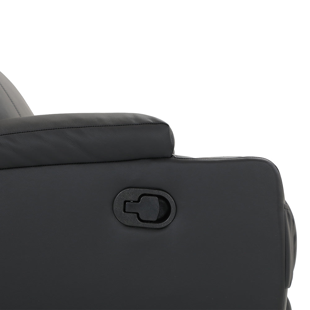 Bergere Lhasa Multifunción Mecedora y Giratorio con Masaje y Calor. PU Negro