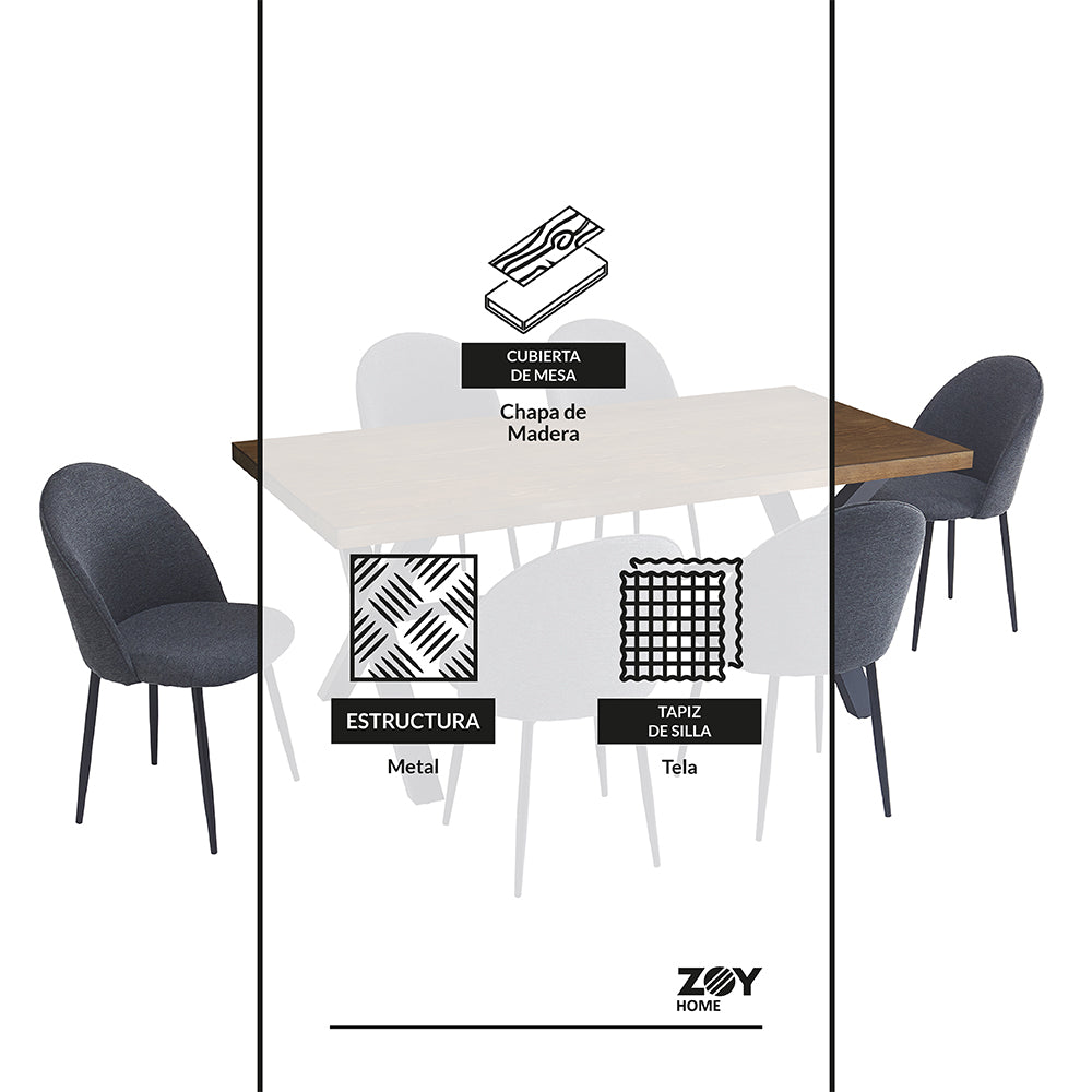 Juego de Comedor Lombok 1+6