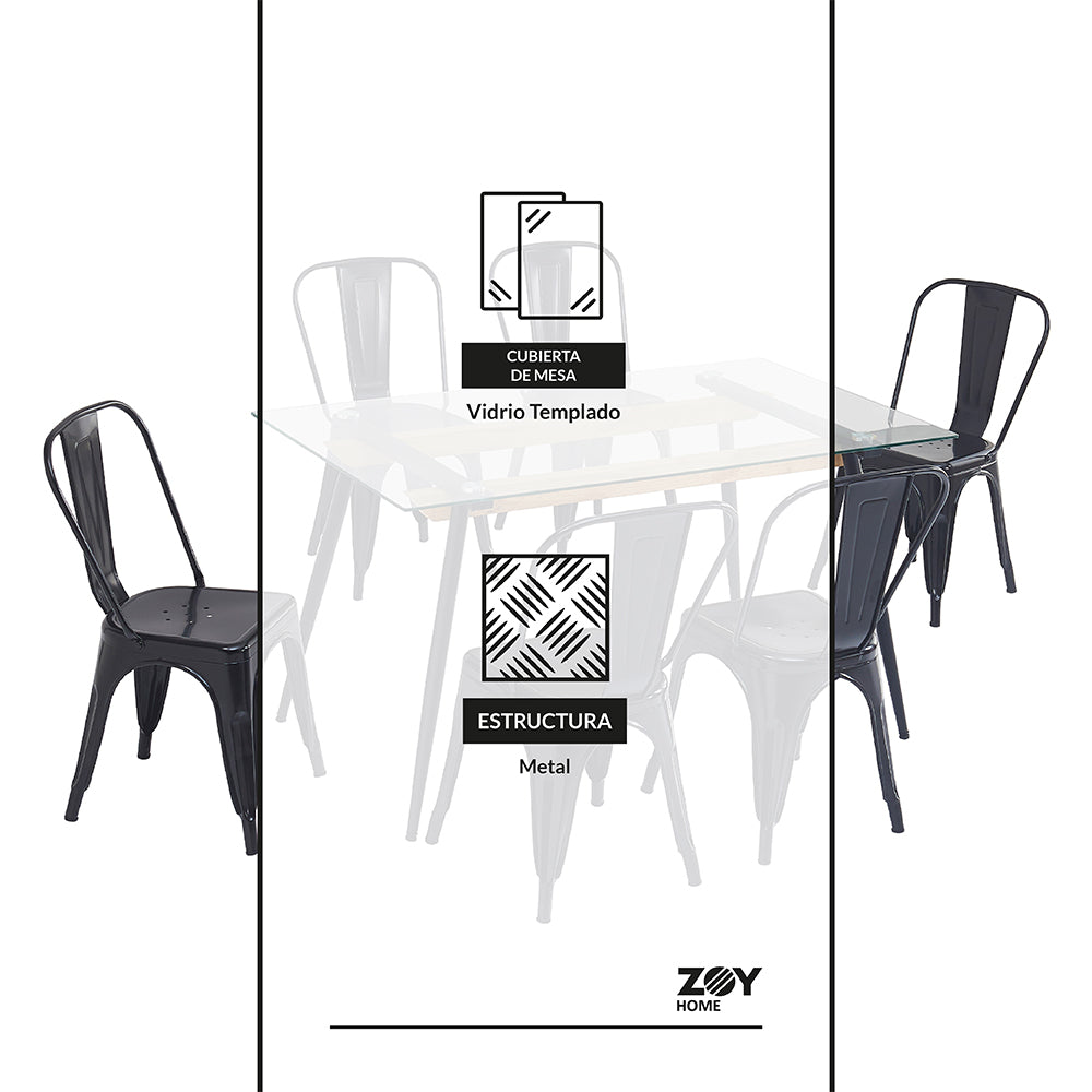 Juego de Comedor Mykonos 1+6