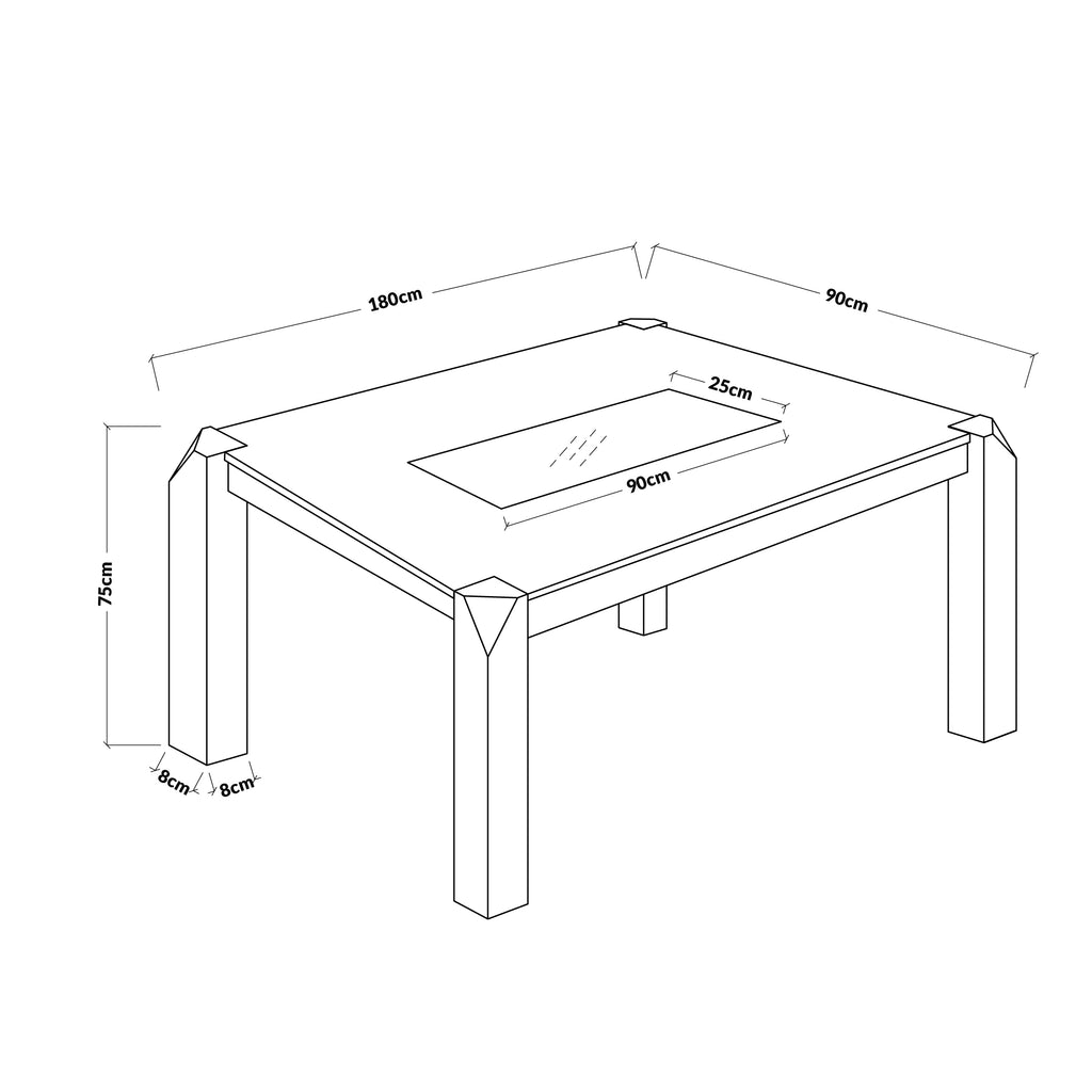 Juego de Comedor Bali 8 Sillas. Madera