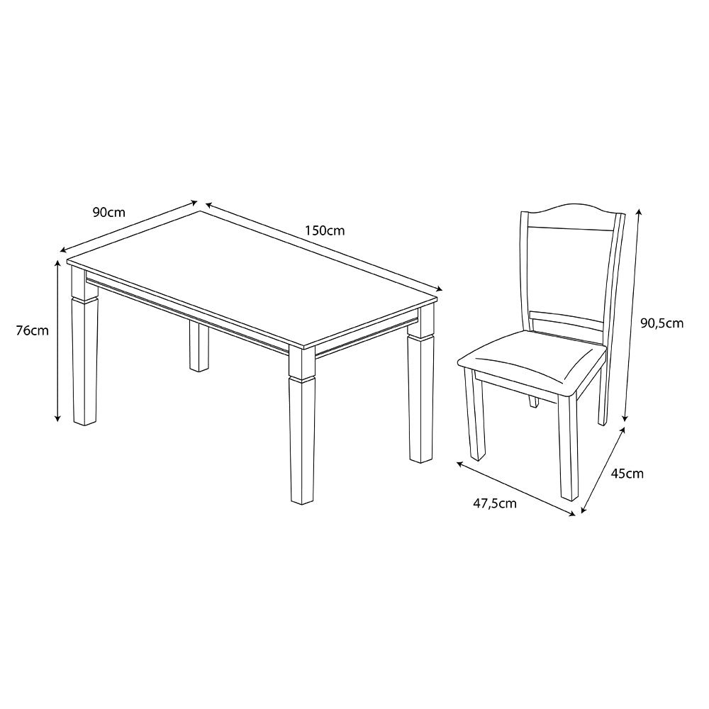 Juego de Comedor Ibiza 6 Sillas