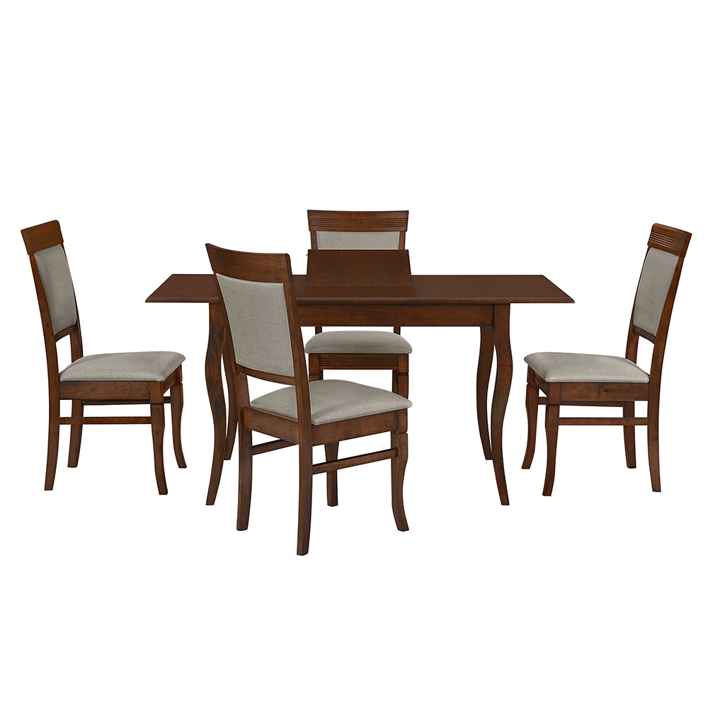 Juego de Comedor Santorini con extensión 4 Sillas