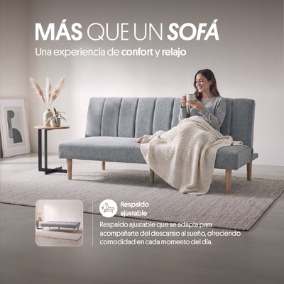 Futón Railay Tela Gris